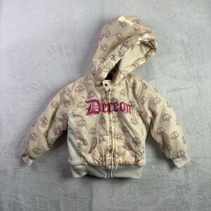 Y2K Dereon Full Zip Long Sleeve Puffer Jacket Toddlers Girls Size 3T